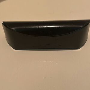Ferragamo Flap Top Hard Glasses Case Solid Black Sunglass Holder